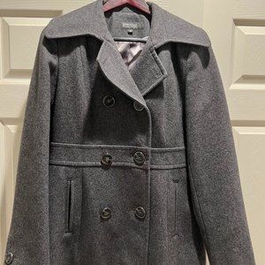 Kenneth Cole Reaction, Trench Coat, Gray, Size 10